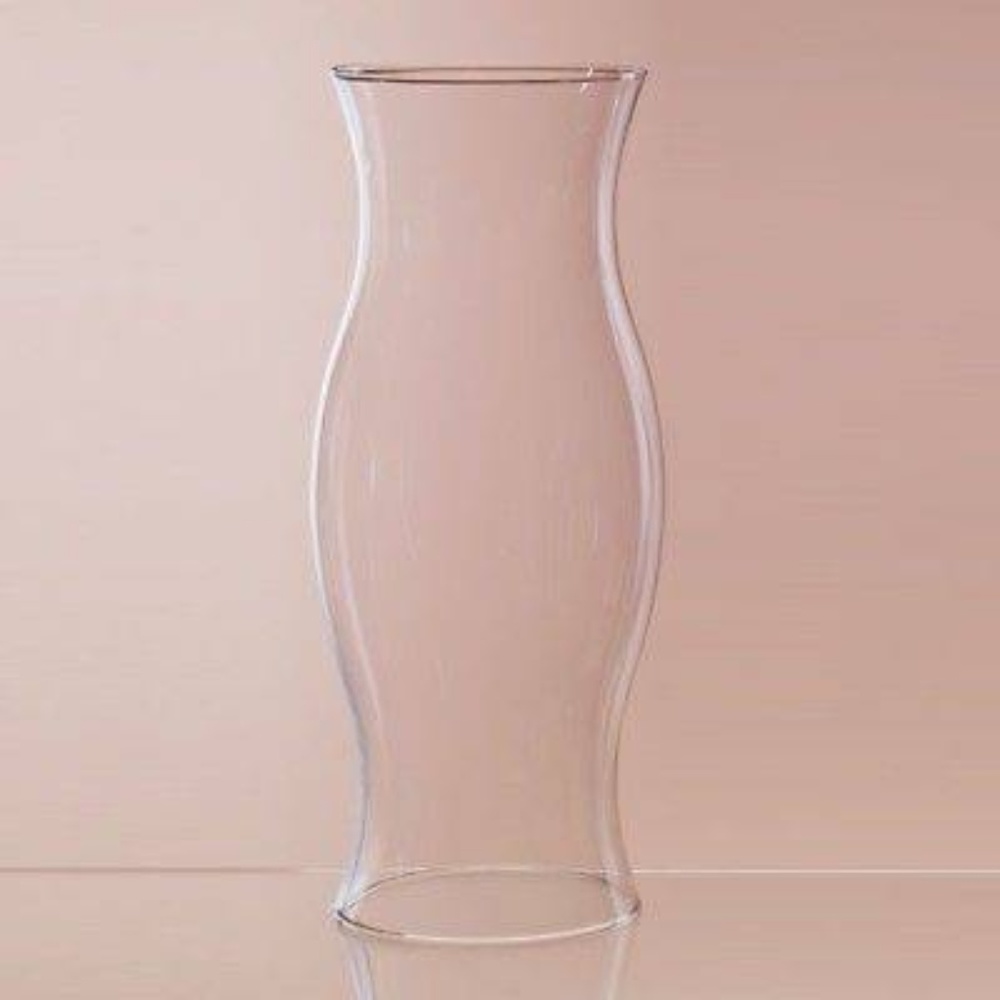 *11.5"H Clear Glass Hurricane Globe Hourglass Shape #00032 (NWT)